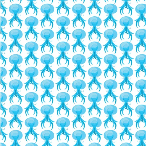 Jellyfish seamless pattern vector