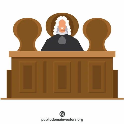 Judge in the courthouse