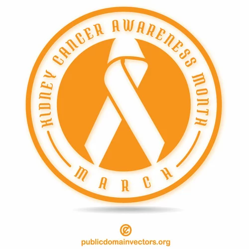 Kidney cancer ribbon sticker