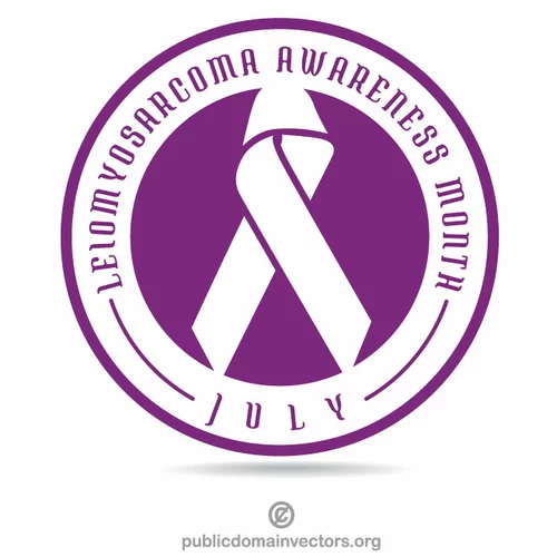 Leiomyosarcoma ribbon sticker