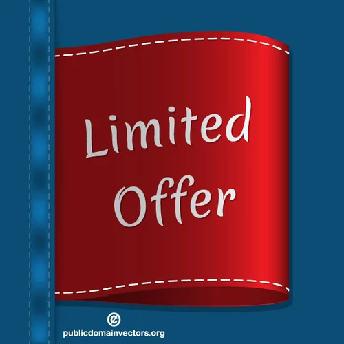 Limited offer vector label