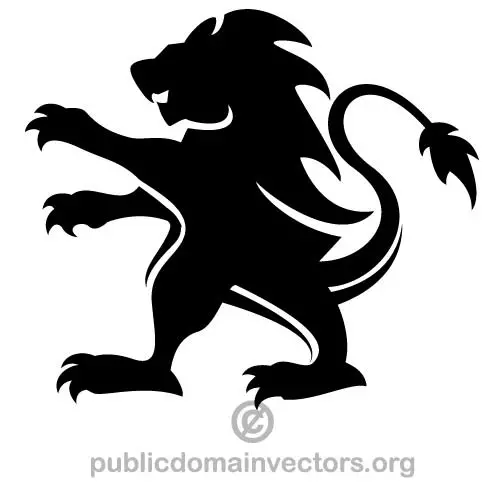 Heraldic lion vector graphics