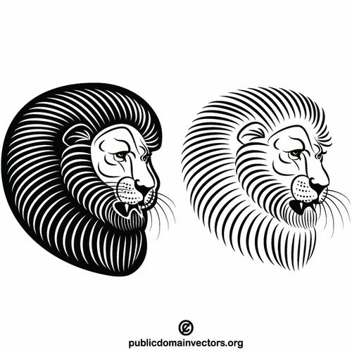 Lion silhouette clipart