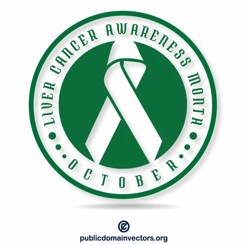 Liver cancer awareness sticker