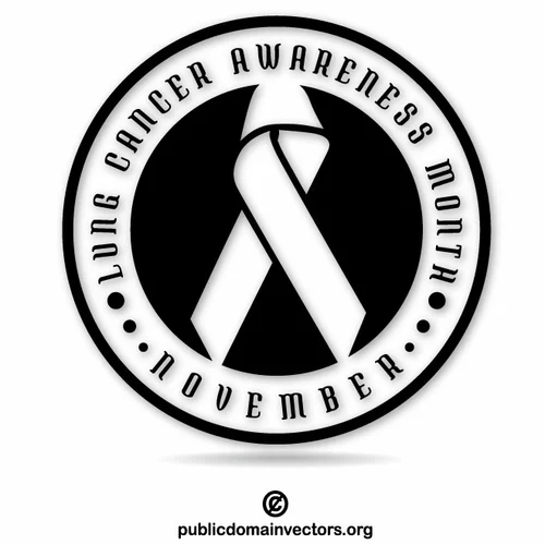 Lung cancer ribbon sticker