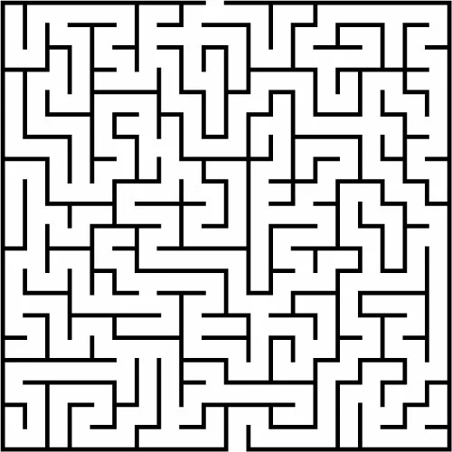Maze puzzle illustration vector