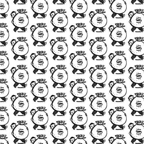 Money bag seamless pattern