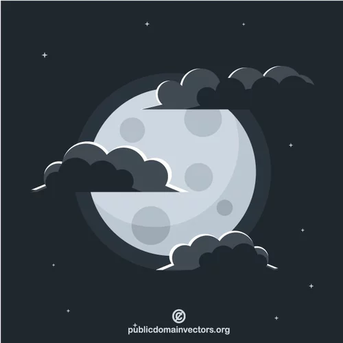 Moon in the clouds