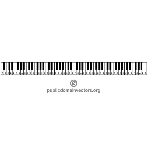 Music keyboard vector clip art