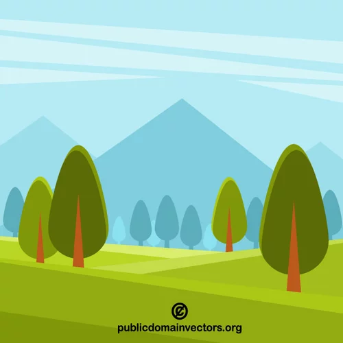 Natural landscape clip art graphics