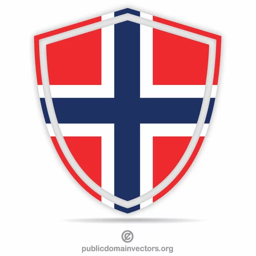 Shield Norwegian flag