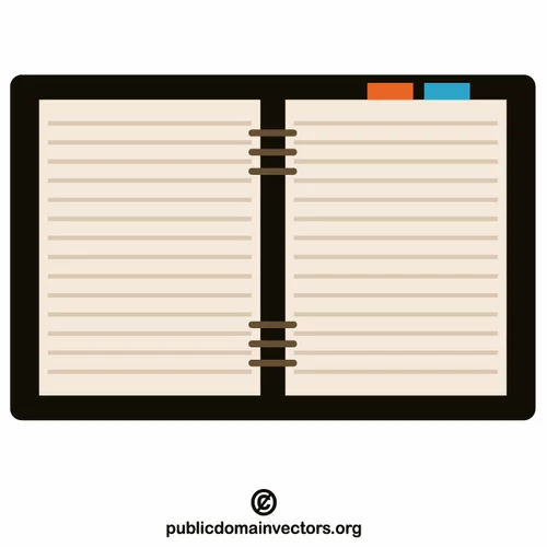 Open notebook vector icon