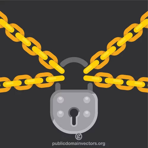 Padlock with chain