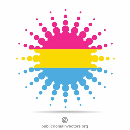 Pansexual flag halftone shape