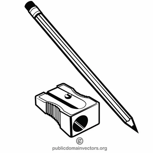 Pencil and sharpener