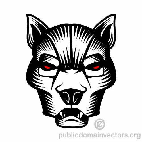 Rabid dog vector clip art