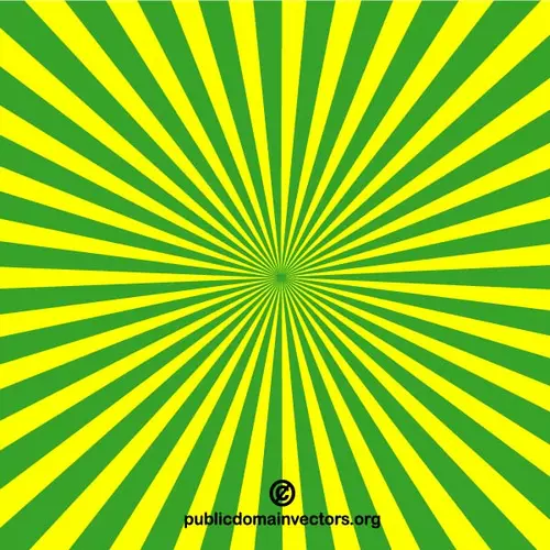 Green and yellow radial beams