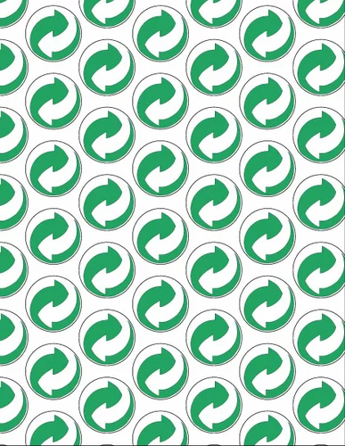 Recycling symbols seamless pattern