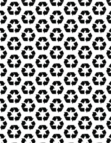 Recycling symbols seamless pattern vector