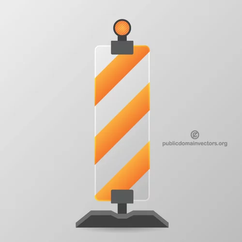 Warning road sign vector clip art