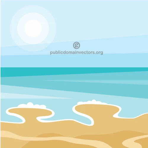 Sea shore vector illustration