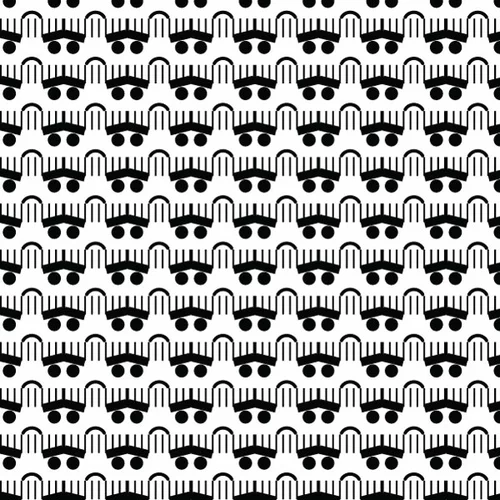 Seamless pattern abstract character