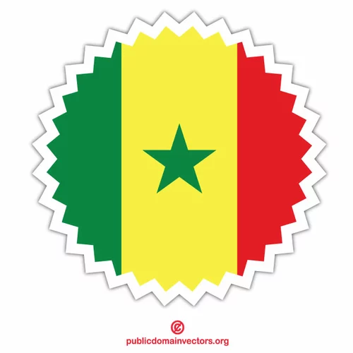 Senegal flag sticker