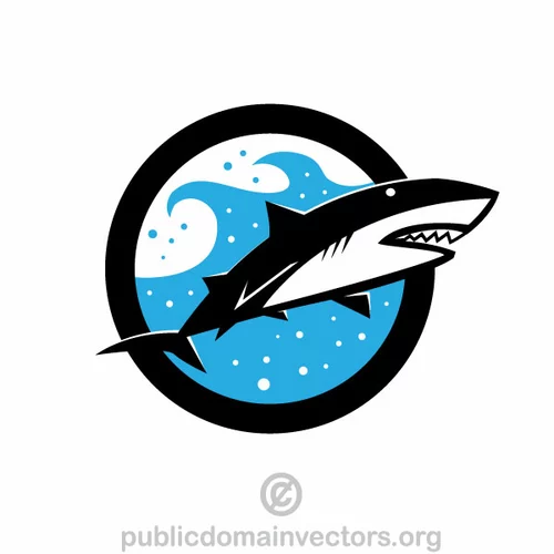 Shark vector clip art image