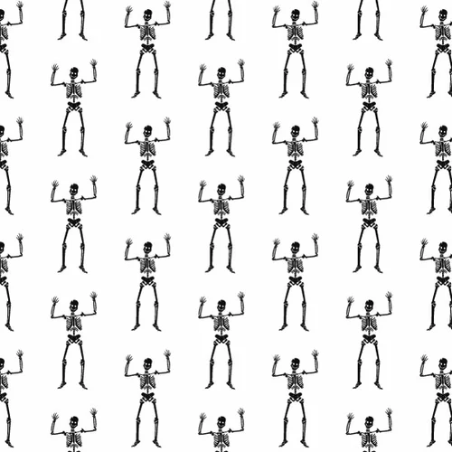 Skeletons seamless pattern