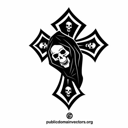 Skulls on a cross