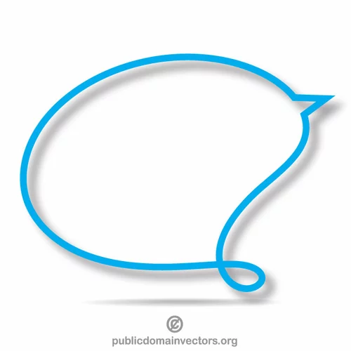 Speech balloon blue line