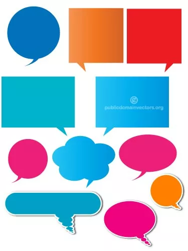 Speech balloons vector pack