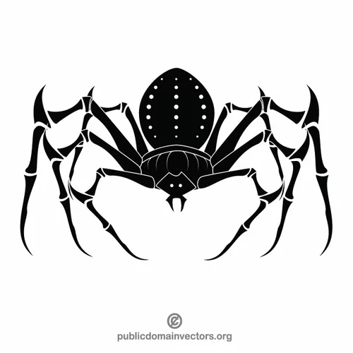 Spider silhouette vector clip art