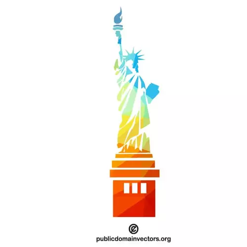 Statue of Liberty silhouette vector