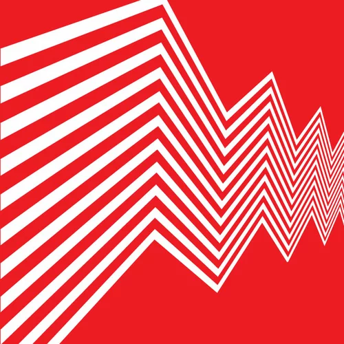 Lines on red background