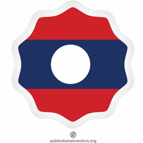 Laos flag sticker