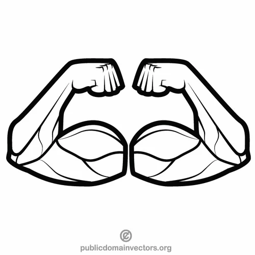 Strong arms vector clip art