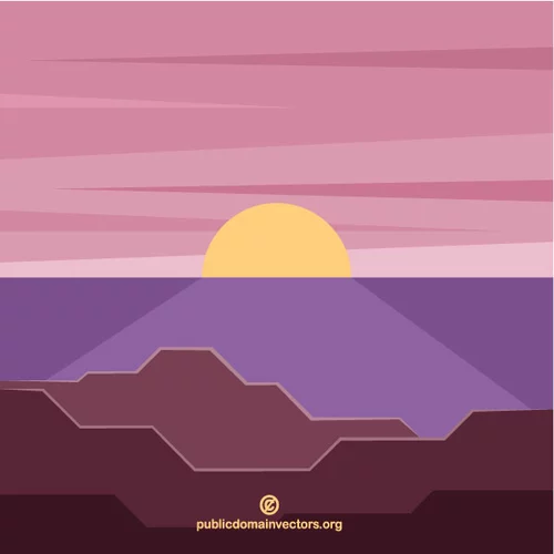 Sunset vector illustration