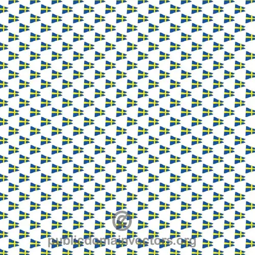 A pattern with Swedish flags