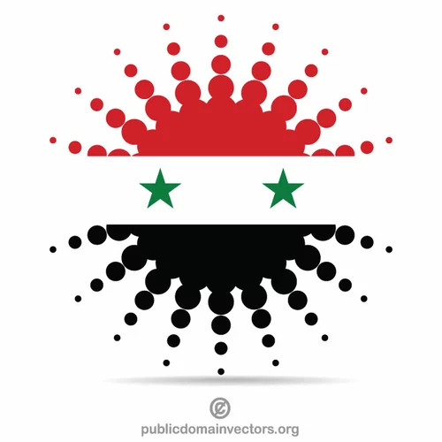 Syrian flag halftone design