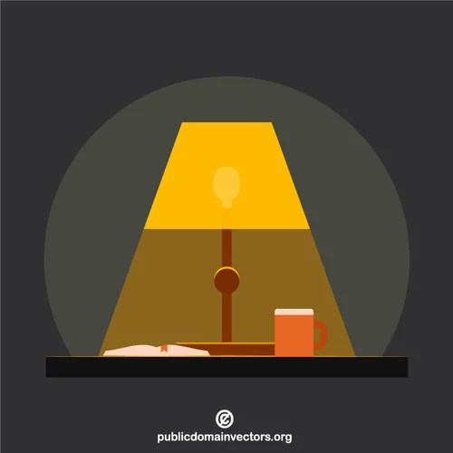 Table lamp clip art