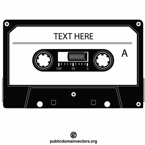 Retro cassette tape clip art