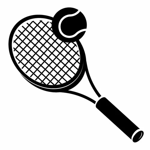 Tennis racket silhouette