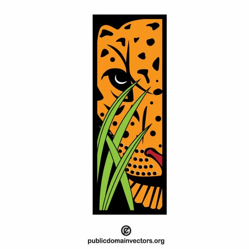 Tiger in the bush clip art