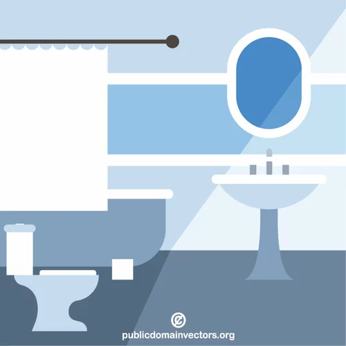 Bathroom interior clip art