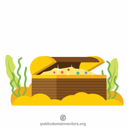 Treasure chest vector illustration