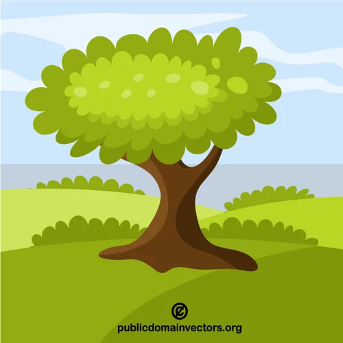 Green tree vector clip art