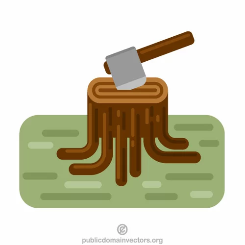 Tree stump vector image