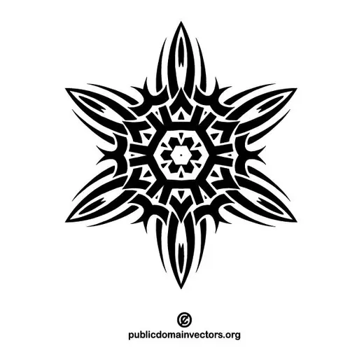 Tribal star shape clip art