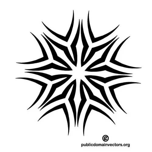 Decorative star abstract shape